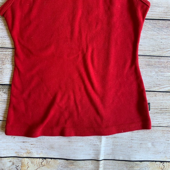 Denim & Blues | Girls Red Sleeveless Hoodie - Picture 3 of 11